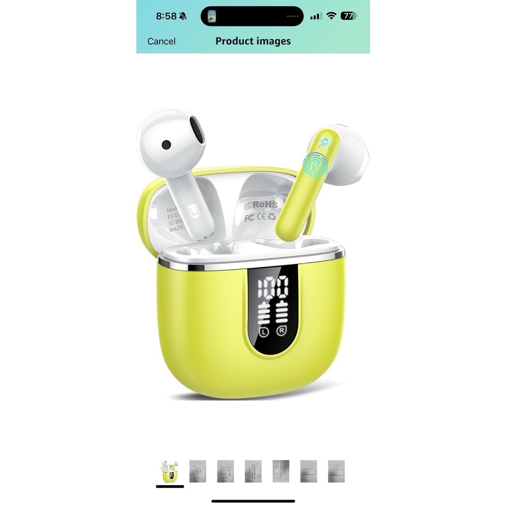 Wireless Earbuds, Bluetooth 5.4 Headphones in Ear Buds, HiFi Stereo Wireless Ear